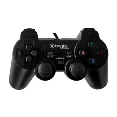 controle bright gamers js001 usb com fio joystick novo na caixa