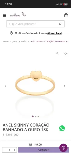 Vendo anel da Rommanel 