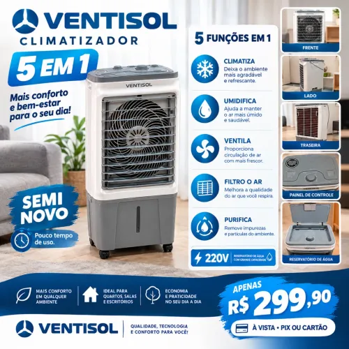 Climatizador Ventisol 5 em 1