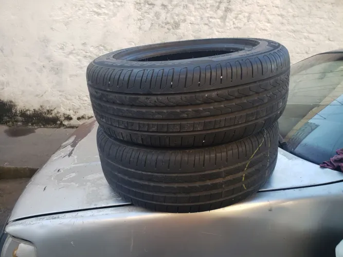 02 Pneus Pirelli Aro 16 Cinturato P7 KS 205/55- R16 - 91 H, Protetor de Borda.