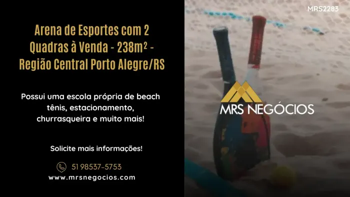 Arena de Esportes com 2 Quadras à Venda - 238m² - Região Central Porto Alegre/RS