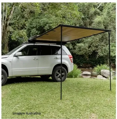 Toldo lateral com abas laterais