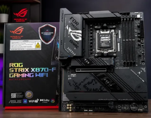 Placa Mãe Asus Rog Strix X870-F Gaming Wi-Fi AMD Soquete AM5
