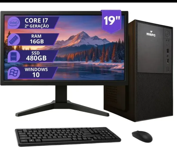 Computador completo Intel I7 16gb Ssd 480gb monitor 19
