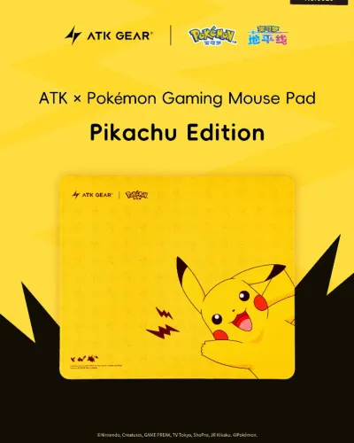 MousePad Gamer ATK × Pokémon Pikachu 490×420×4mm [NOVO]