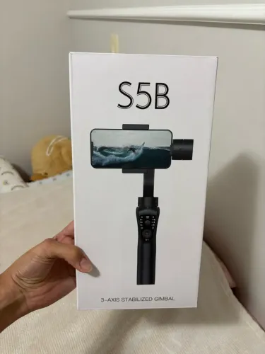 Estabilizador Gimbal Pró S5b 3 Eixos Para Celular Smartphone Cor Preto