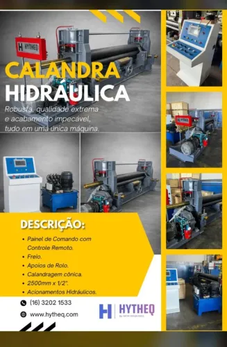 Calandra Hidráulica Nova 2500mm x 1/2"