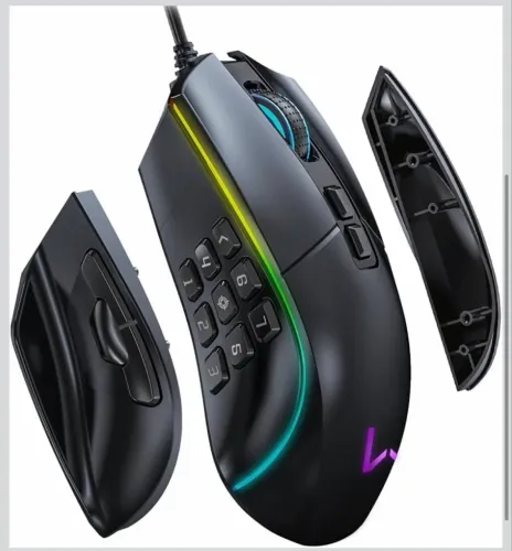 Mouse Gamer Rolf 14 Botões Com Fio 10000DPI Warrior - MO420
