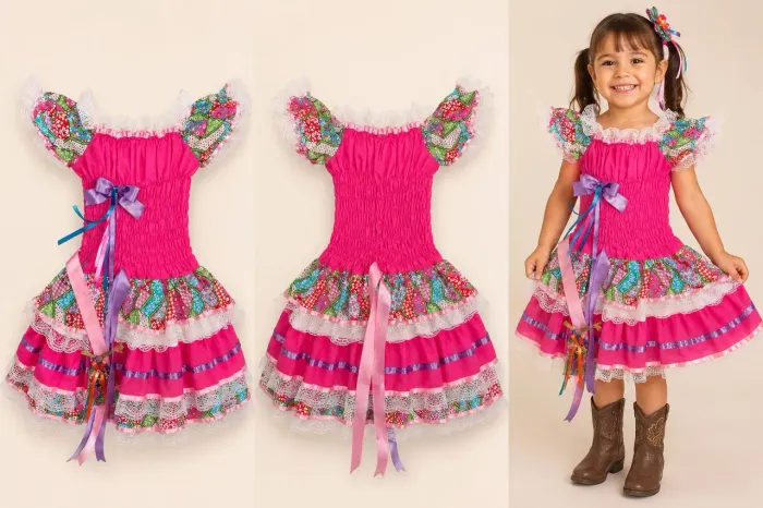 Vestido junino infantil 
