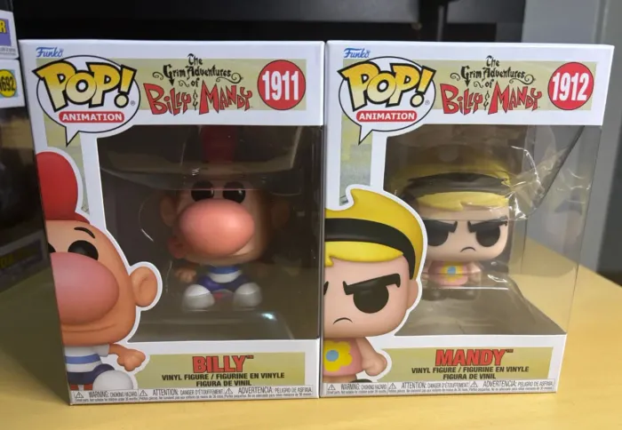 2 funko pop billy & mandy - novos originais - adventures billy and mandy
