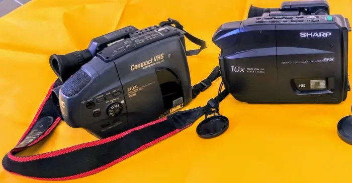 Filmadoras Antigas Fita VHS, Sem Baterias e Sem Carregadores