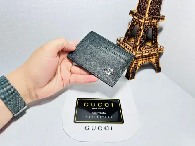 GUCCI PORTA CARTÃO SLIM FIT COURO LEGITIMO PREMIUM LANÇAMENTO RETRÔ 2026 PREMIUM