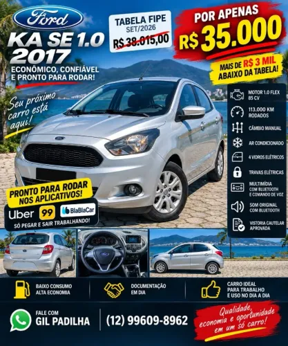 Ford KA 1.0 Se/se Plus Tivct Flex 5P 2017