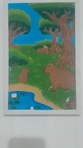 quadro pintado a mão