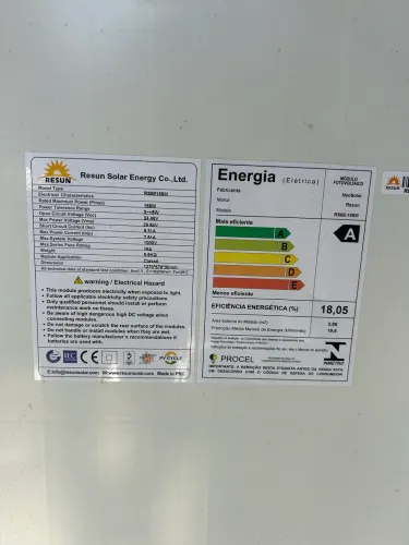 Placa Solar Resun 155W - Para Reparo