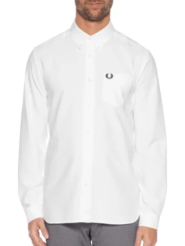 Camisa Masculina Oxford Branco Fred Perry