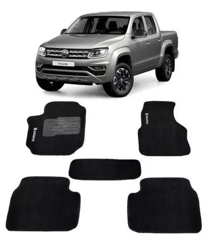 Jogo Tapetes Carpete Logo Bordado Amarok Cd 2012 A 2020