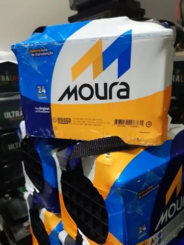 Bateria Moura 60Ah NOVA e USADA Bateria Moura 60 Amperes