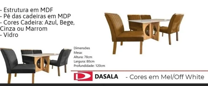 Sala mesa jantar jantar com 4 cadeiras tampo de vidro