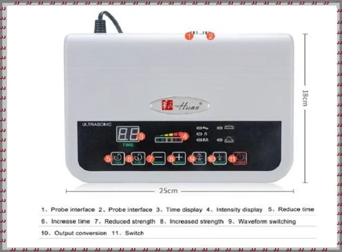 Aparelho ultrassônico facial 2 x 1 Huas 220 volts