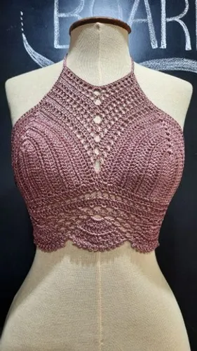 Cropped de crochê 