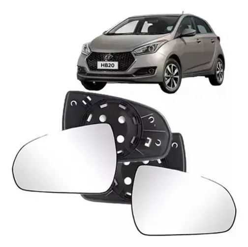 Lente Com Base Espelho Retrovisor Hb20 2012 13 A 18 2019