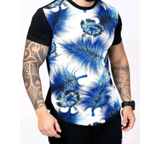 Camiseta long line masculino 