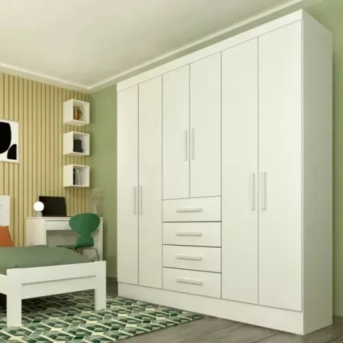Guarda Roupa Solteiro 6Portas 4Gavetas 1.80M. Produto Novo Direto da Fábrica P/Sua Casa.