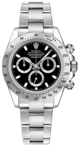Relogio Rolx Daytona Automatico Preto Vidro Safira 40mm Pulseira Aço