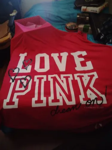 Victoria Secret Oficial Importada I Love Pink Colcha Cama Solteiro 1,50mX1,30m