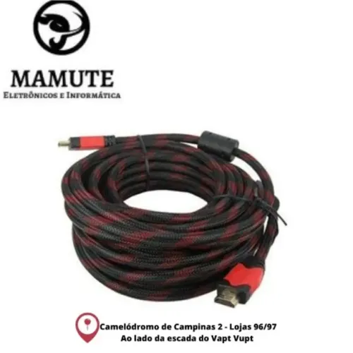 Cabo Hdmi 10 Metros Blindado Com Filtro E Malha Versão 1.4 Suporte 3D Full HD 1080 Exbom