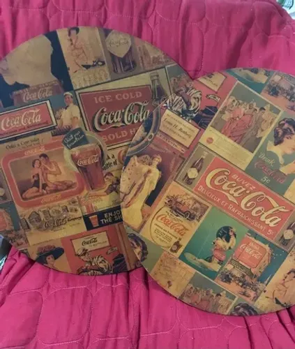 Coca-Cola- 2 Sousplat Vintage - anos 70