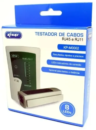 Testador de Cabo de Rede Knup KP-M0002 para RJ45/RJ11