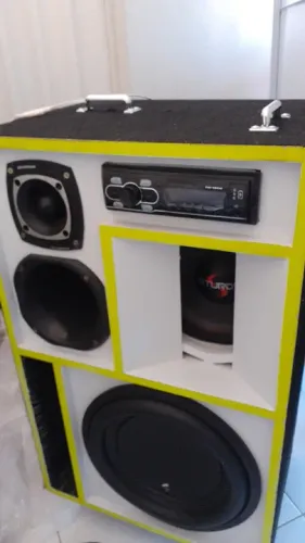 Caixa de som bob potente bluetooth entrada auxiliar pendrive cartão