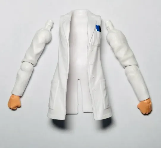 Acessório p/ Boneco (Mulher) Marvel Legends - Jaleco p/ Cientista / Altura 7 cm