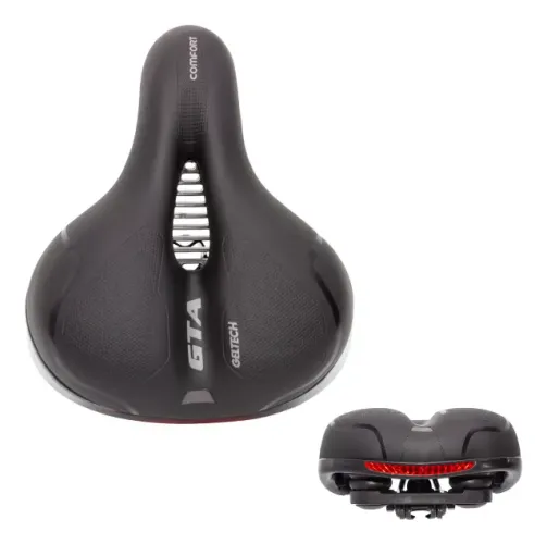 Banco Selim De Bicicleta Duas Molas Em Gel Largo Anatômico