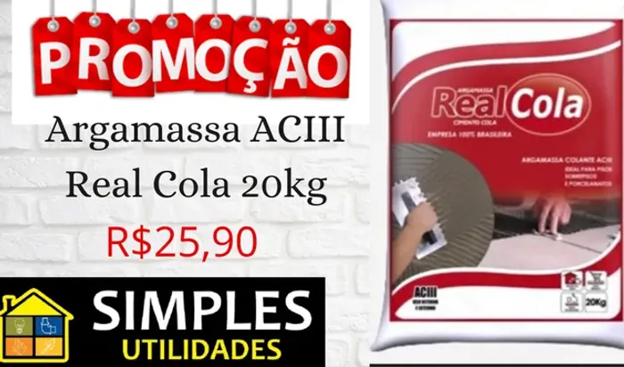 Argamassa Ac3 real cola/ Cabral colors