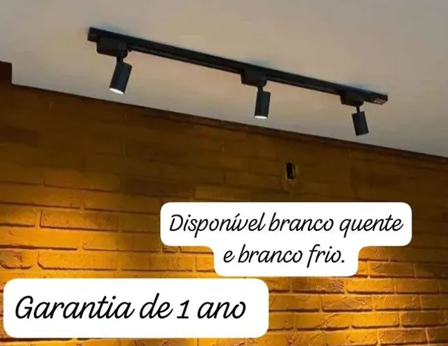 Trilho Eletrificado 1 metro 3 spots 7w