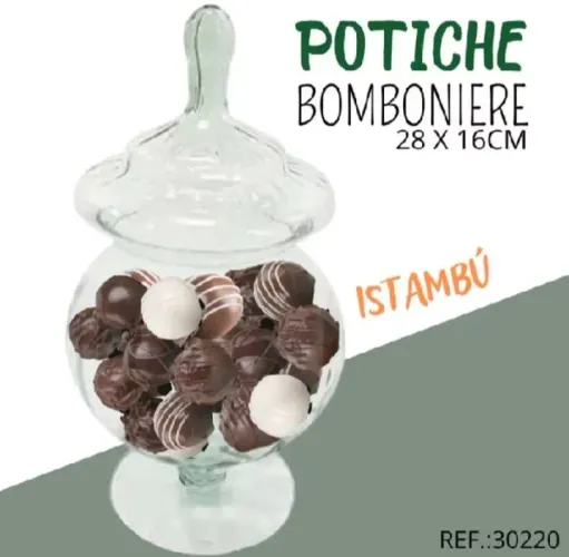 Bomboniere Potiche Istambul em Vidro