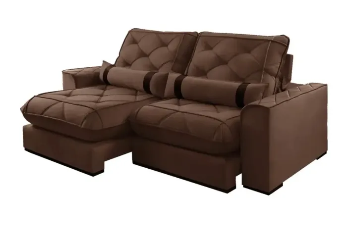 Sofá Retrátil e Reclinável 250cm Bello Molas Ensacadas p544