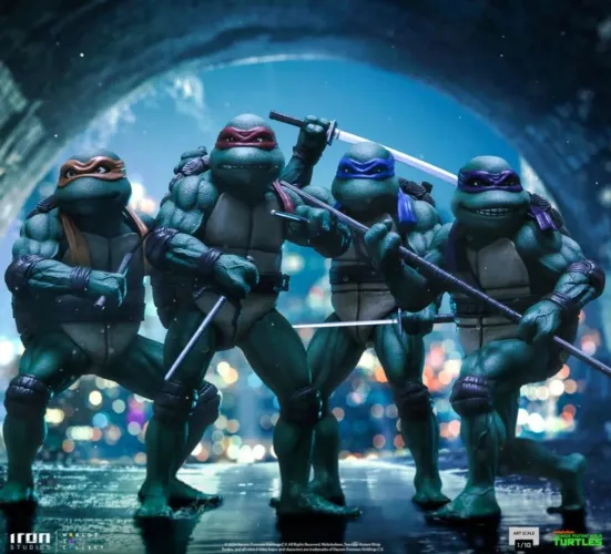 Raphael Leonardo Michelangelo Donatello Iron Studios Tartarugas Ninja TMNT