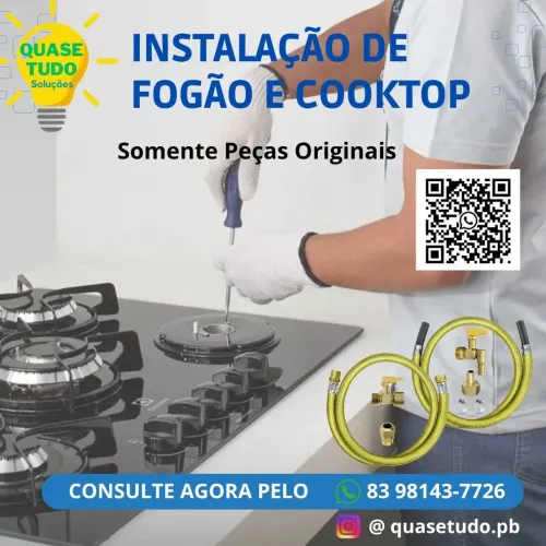 Instalação de Fogão e Cooktop