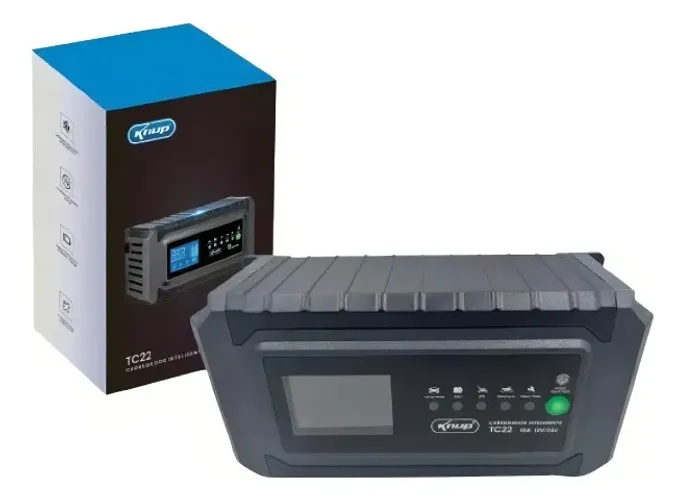 carregador de bateria inteligente portátil automotivo bivolt kp-tc22