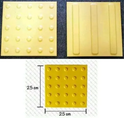 Piso tátil amarelo rs 3.20 cada