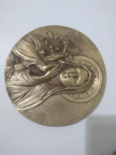 Antiguidade, Placa Decorativa em Bronze Religiosa