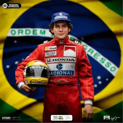 Estátua Ayrton Senna - Legacy Replica 1/4 - Iron Studios (Licenciada Oficial)