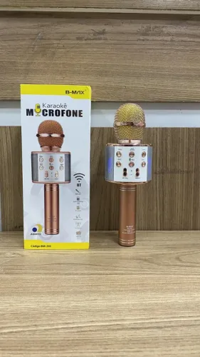 Microfone Karaokê sem Fio com Caixa de Som