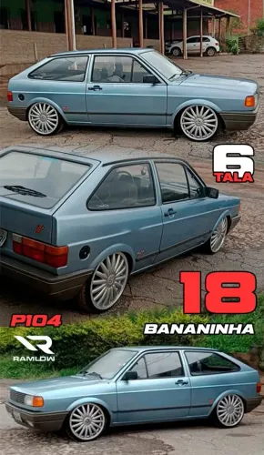 Rodas Aro 18 Bananinha prata Volkswagen Gol novas 4x100