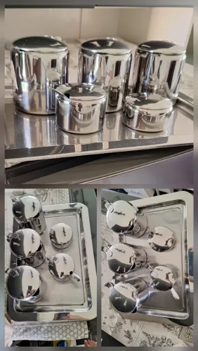 Conjunto de Aço Inox para Servir/Decorar