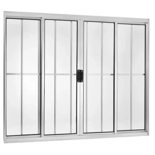 Janela 2 folhas com grade Alumínio Branco 120x200